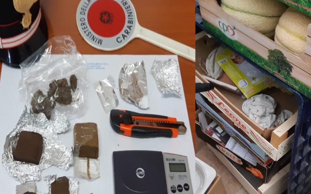 PENNE: SOTTO CONTROLLO LO SPACCIO DELL’AREA VESTINA  Arrestato un 52enne che nascondeva sostanze stupefacenti fra le cassette di frutta