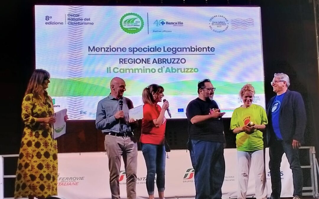 LA REGIONE ABRUZZO PREMIATA AGLI ITALIAN GREEN ROAD AWARD 2023Menzione speciale Legambiente a  “Il Cammino d’Abruzzo”